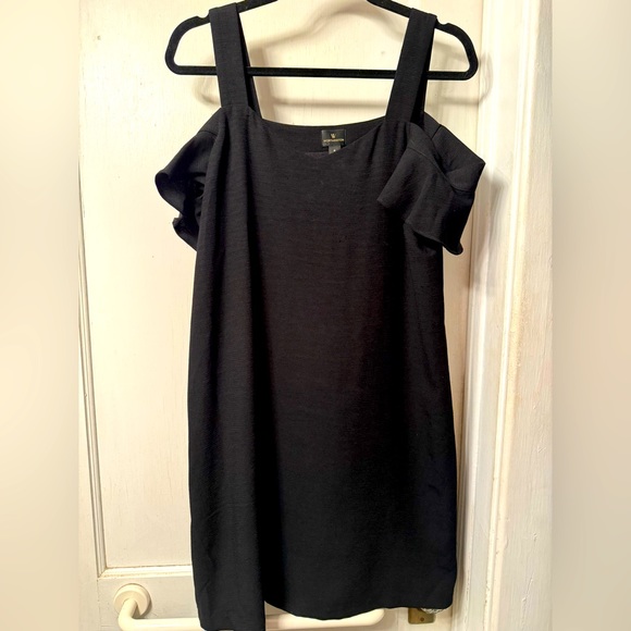 Black Cold Shoulder Cocktail Dress - Size 8 Worthington - Picture 1 of 5